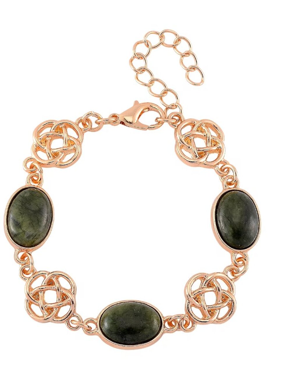 Connemara Marble 30.00 ctw Bracelet in Goldtone (7-9.0In) - NEW